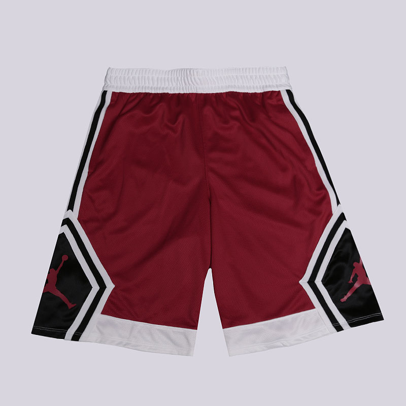 мужские бордовые шорты Jordan Rise Diamond Basketball Shorts 887438-687 - цена, описание, фото 1